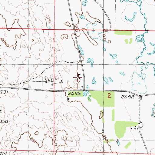 Topographic Map of Elsmere Public School, NE