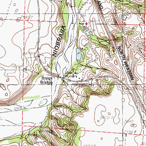 Topographic Map of Valentine KOA Campground, NE