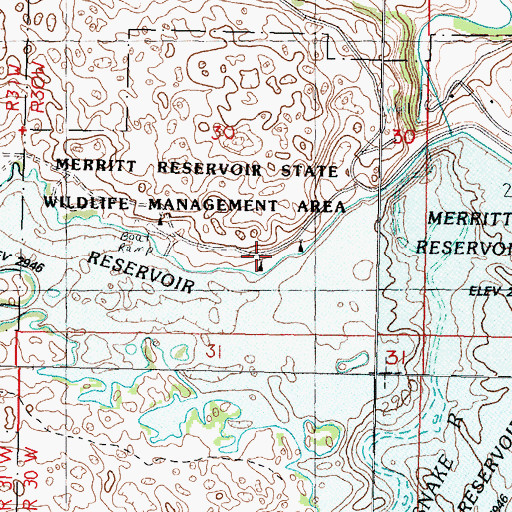 Topographic Map of Powder Horn Area Campground, NE