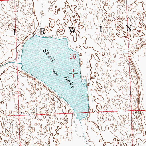 Topographic Map of Shell Lake State Wildlife Management Area, NE