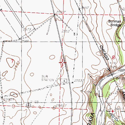 Topographic Map of Fort Niobrara Historical Marker, NE