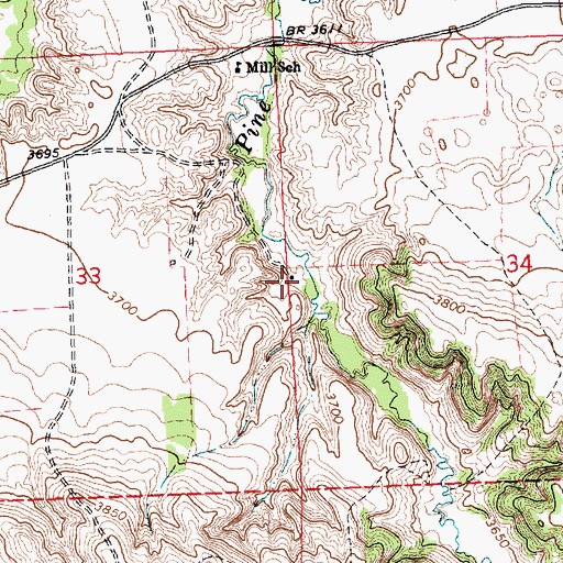 Topographic Map of Colcesser Post Office (historical), NE