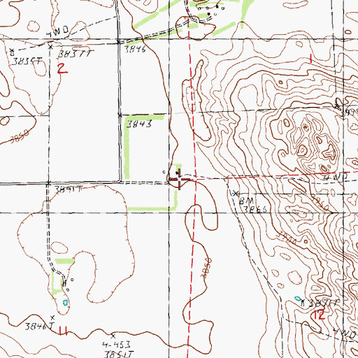 Topographic Map of Hilton Post Office (historical), NE