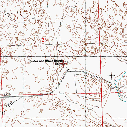 Topographic Map of Grayson Post Office (historical), NE