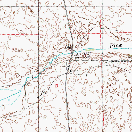 Topographic Map of Boiling Springs Public School, NE