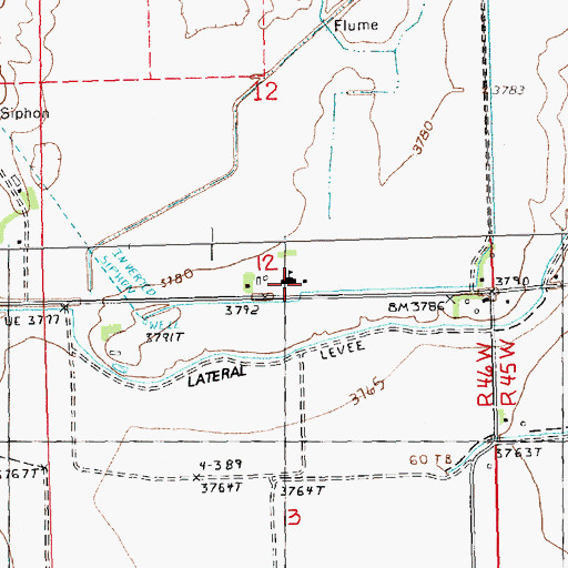 Topographic Map of Mirage Flats Public School, NE
