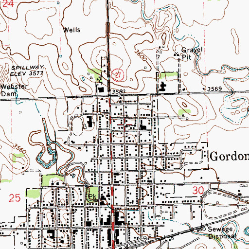 Topographic Map of Grace Lutheran Church, NE