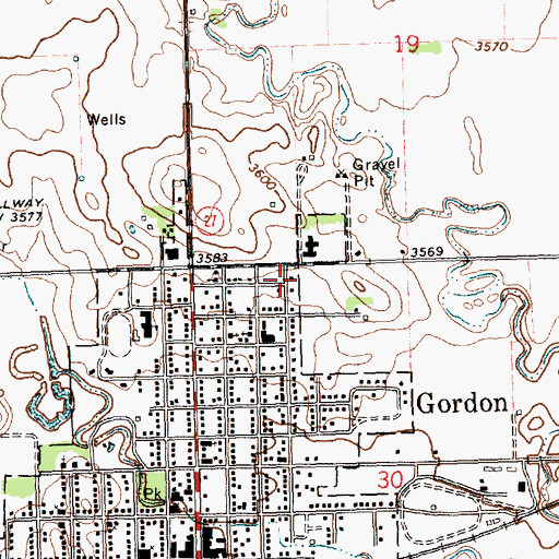 Topographic Map of Kingdom Hall of Jehovahs Witnesses, NE