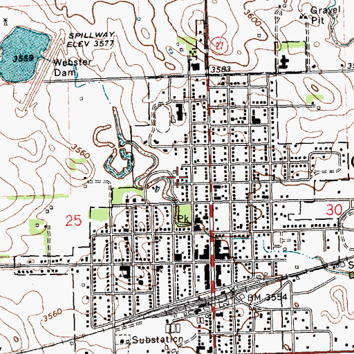 Topographic Map of Seventh Day Adventist Church, NE