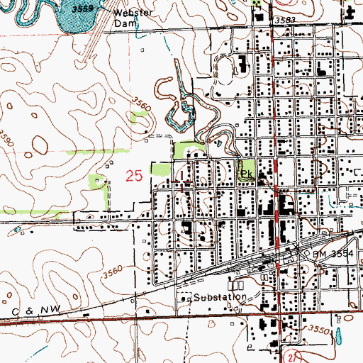 Topographic Map of Saint Leo Catholic Church, NE