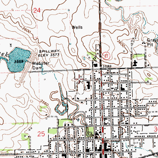 Topographic Map of Gordon Bible Church, NE