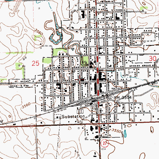 Topographic Map of United Methodist Church, NE