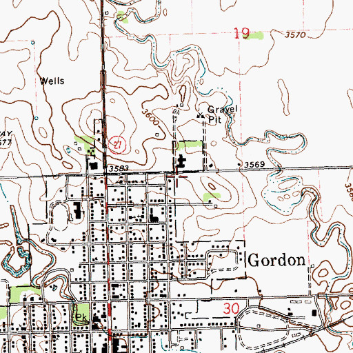 Topographic Map of Gordon Good Samaritan Center, NE