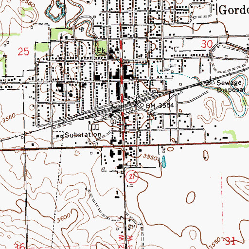 Topographic Map of Farmers Co-op Elevator Company Elevator, NE