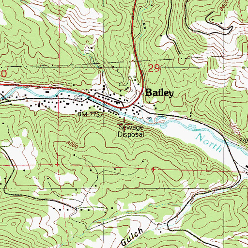Topographic Map of Crow Creek, CO