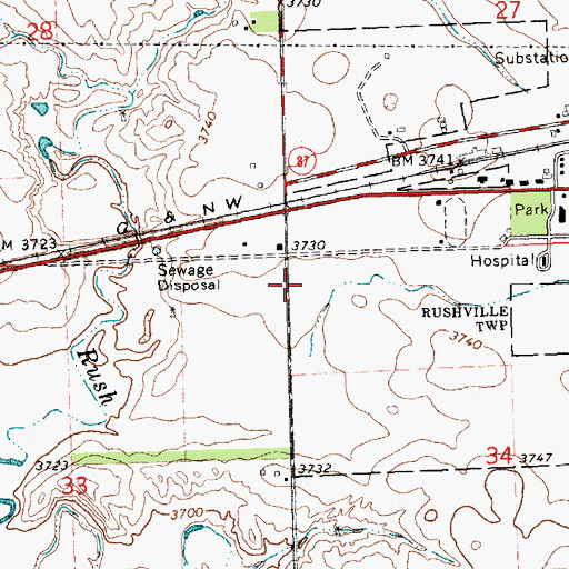 Topographic Map of Sand Ridge Golf Course, NE