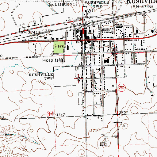 Topographic Map of Saint Pauls Lutheran Church, NE