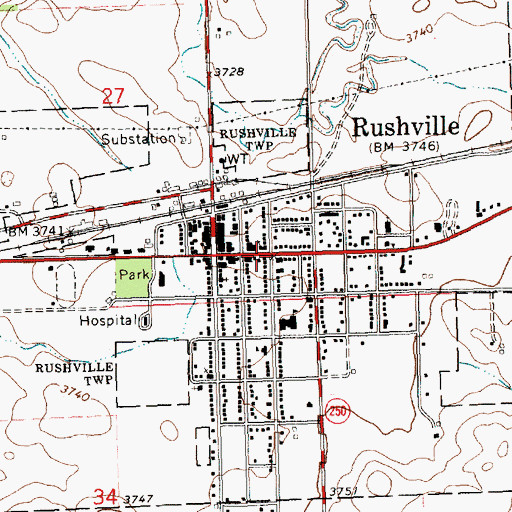 Topographic Map of United Methodist Church, NE
