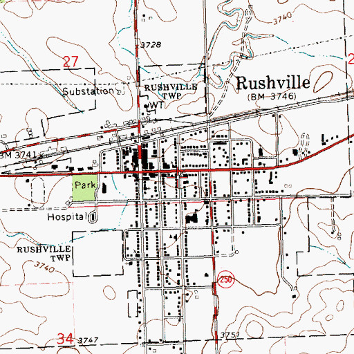 Topographic Map of Sheridan County Courthouse, NE