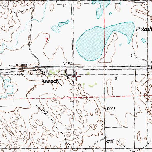 Topographic Map of Antioch, NE