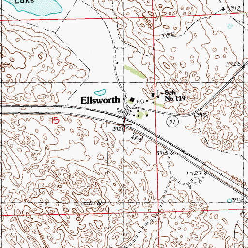 Topographic Map of Spade Ranch Historical Marker, NE
