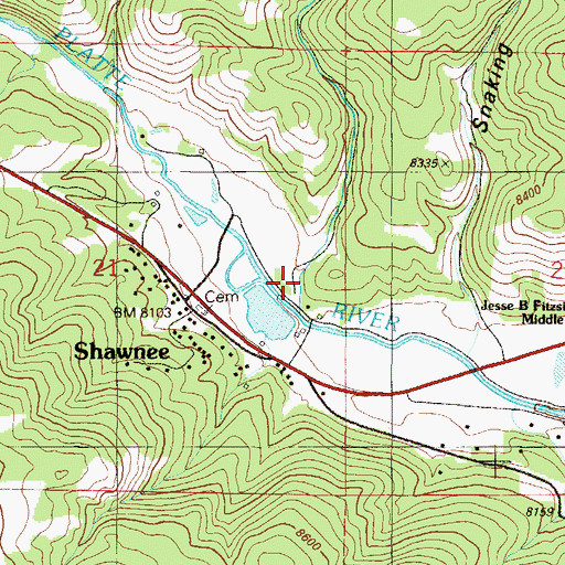 Topographic Map of Slaughterhouse Gulch, CO