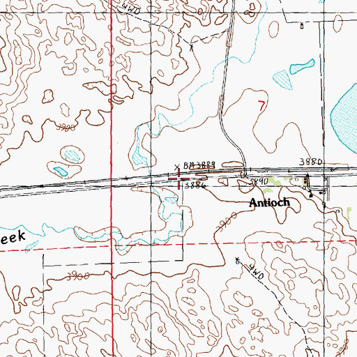 Topographic Map of Antioch Potash Boom-Town Historical Marker, NE