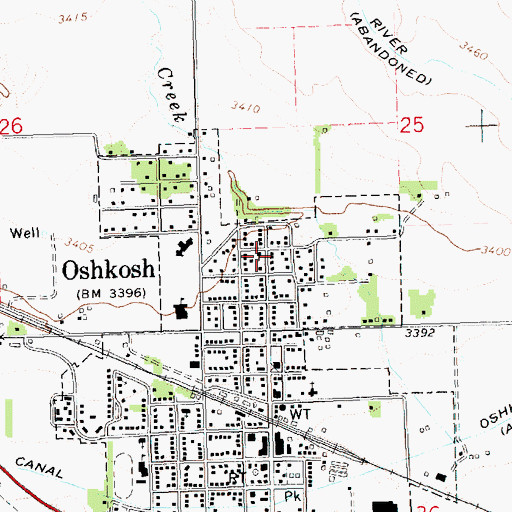 Topographic Map of Assembly of God Church, NE