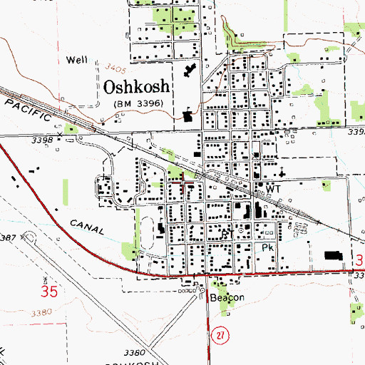 Topographic Map of United Methodist Church, NE