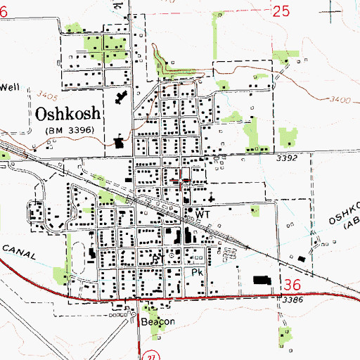 Topographic Map of Garden County Sheriff's Office, NE