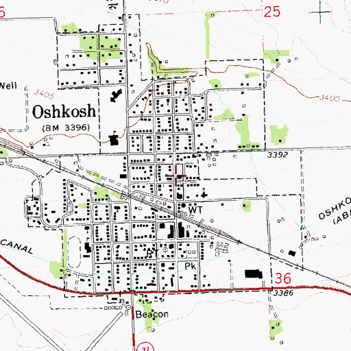 Topographic Map of Garden County Courthouse, NE