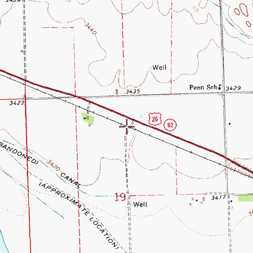 Topographic Map of Penn, NE