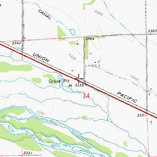Topographic Map of Lutherville (historical), NE
