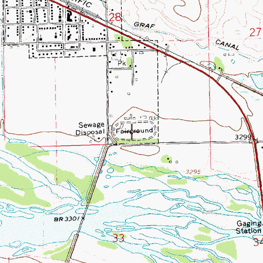 Topographic Map of Garden County Fairgrounds, NE