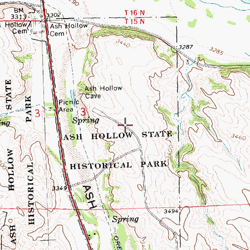 Topographic Map of Ash Hollow Trail, NE