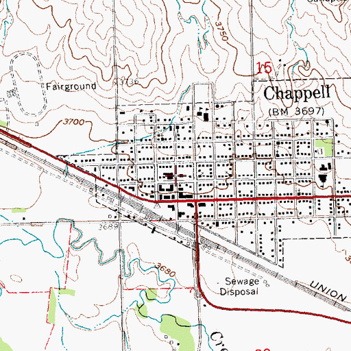 Topographic Map of Deuel County Sheriff's Office, NE