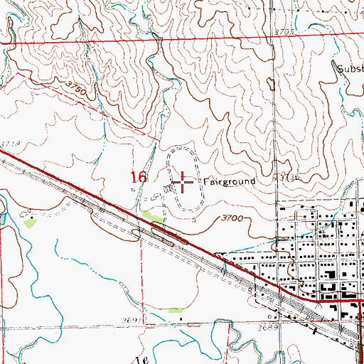 Topographic Map of Deuel County Fairground, NE