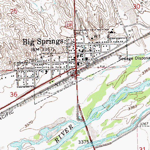 Topographic Map of South Platte High School, NE