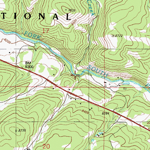 Topographic Map of Bill Tyler Gulch, CO