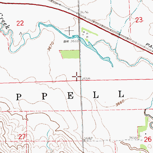 Topographic Map of Chappell Golf Course, NE