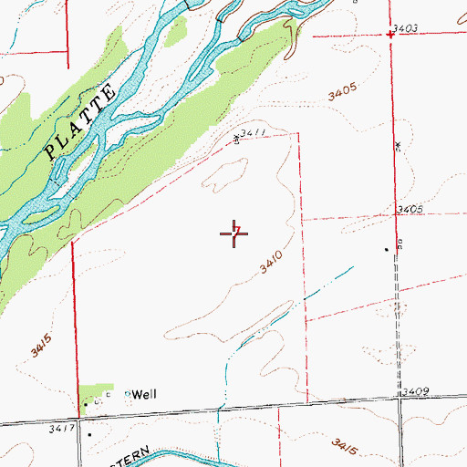 Topographic Map of Interchange 102, NE
