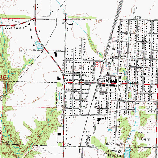 Topographic Map of Saint Joseph Roman Catholic Church, IL