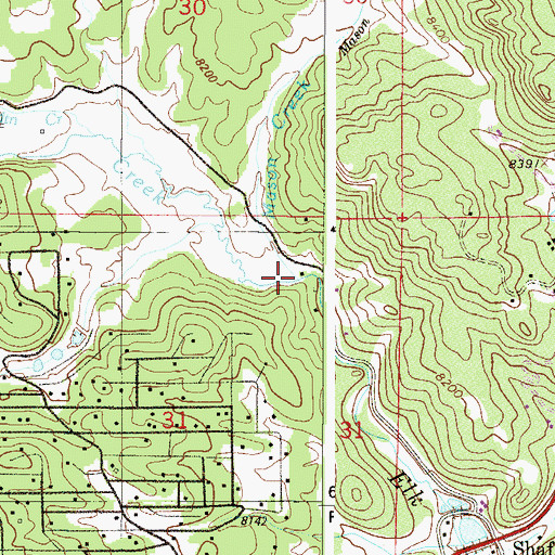 Topographic Map of Mason Creek, CO