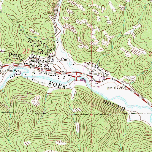 Topographic Map of Elk Creek, CO