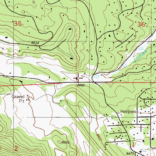 Topographic Map of Shott Brothers Ranch, CO