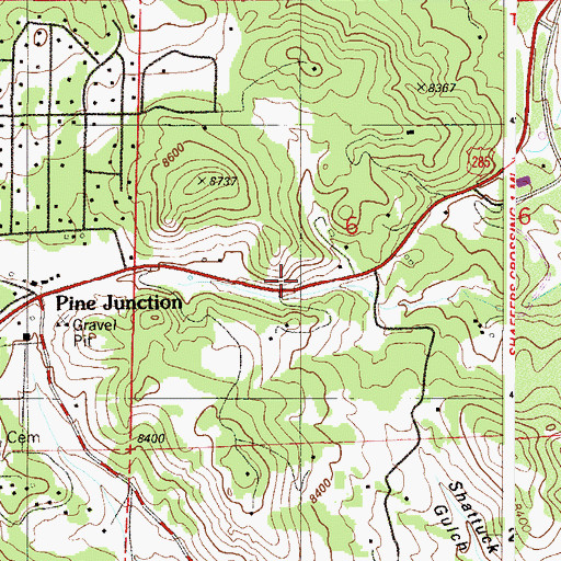 Topographic Map of Rosemont Ranch, CO