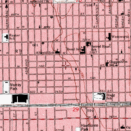 Topographic Map of Original Church of God, IL