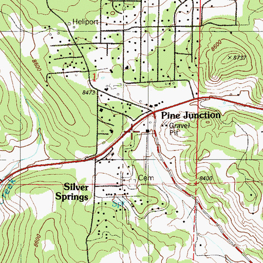 Topographic Map of Pine Gulch School, CO