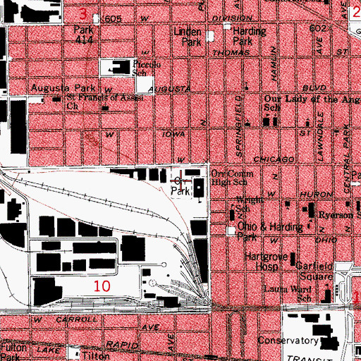 Topographic Map of Orr Park, IL