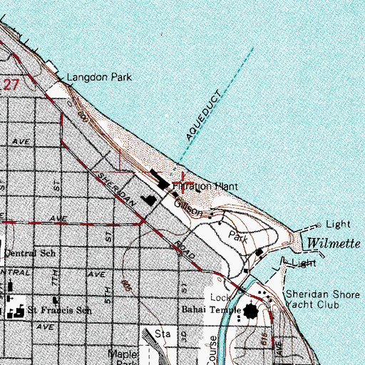 Topographic Map of Quilmette Country Club (historical), IL